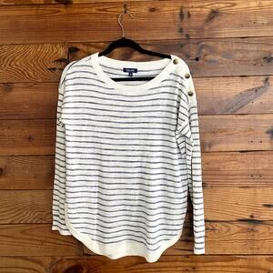 Splendid blue and white nautical sweater top